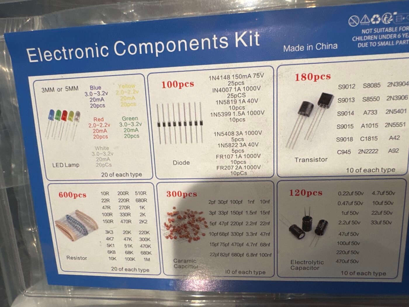 Electronic Components Kit (1400pcs Assorted)