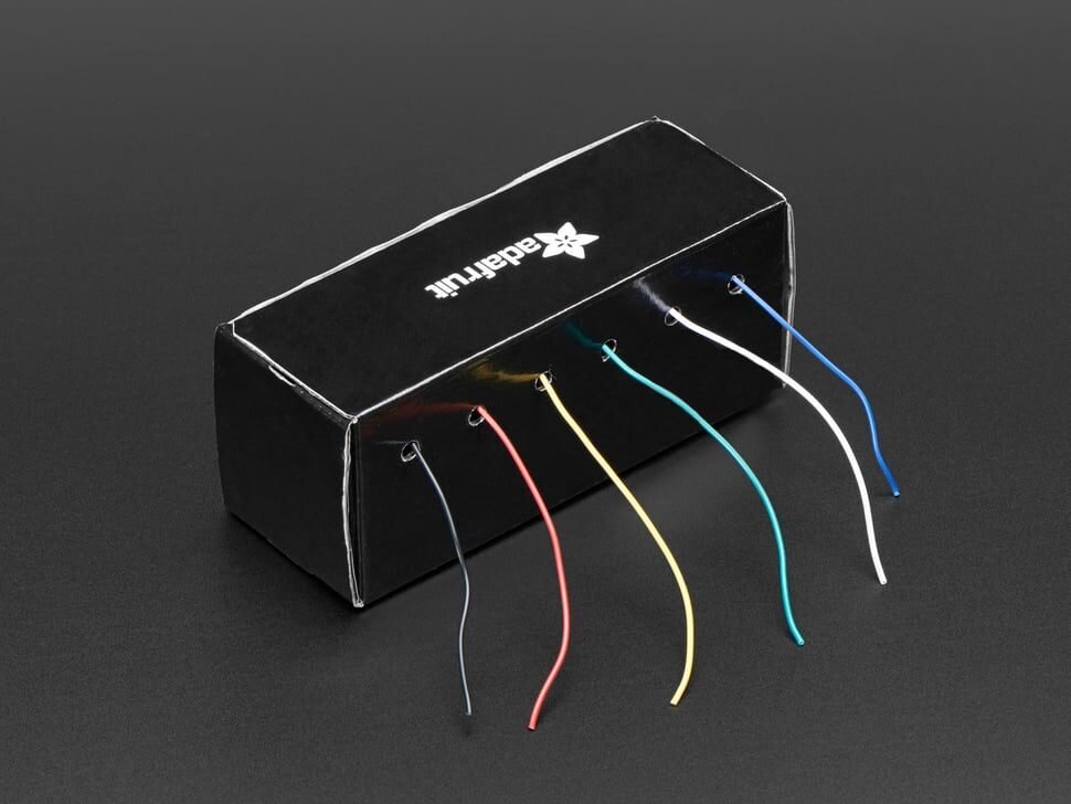 UL1007 22AWG Solid-Core Hookup Wire, 6 Spools / 6 Colors